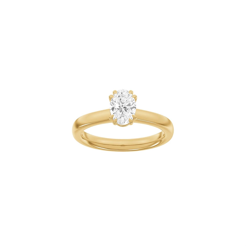 Siersbøl Luxury firkantet ring i 14 kt guld med 1,0 ct lab-diamant